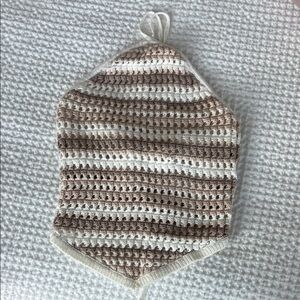 Abercrombie & Fitch Tan and Cream Crochet Tank Top